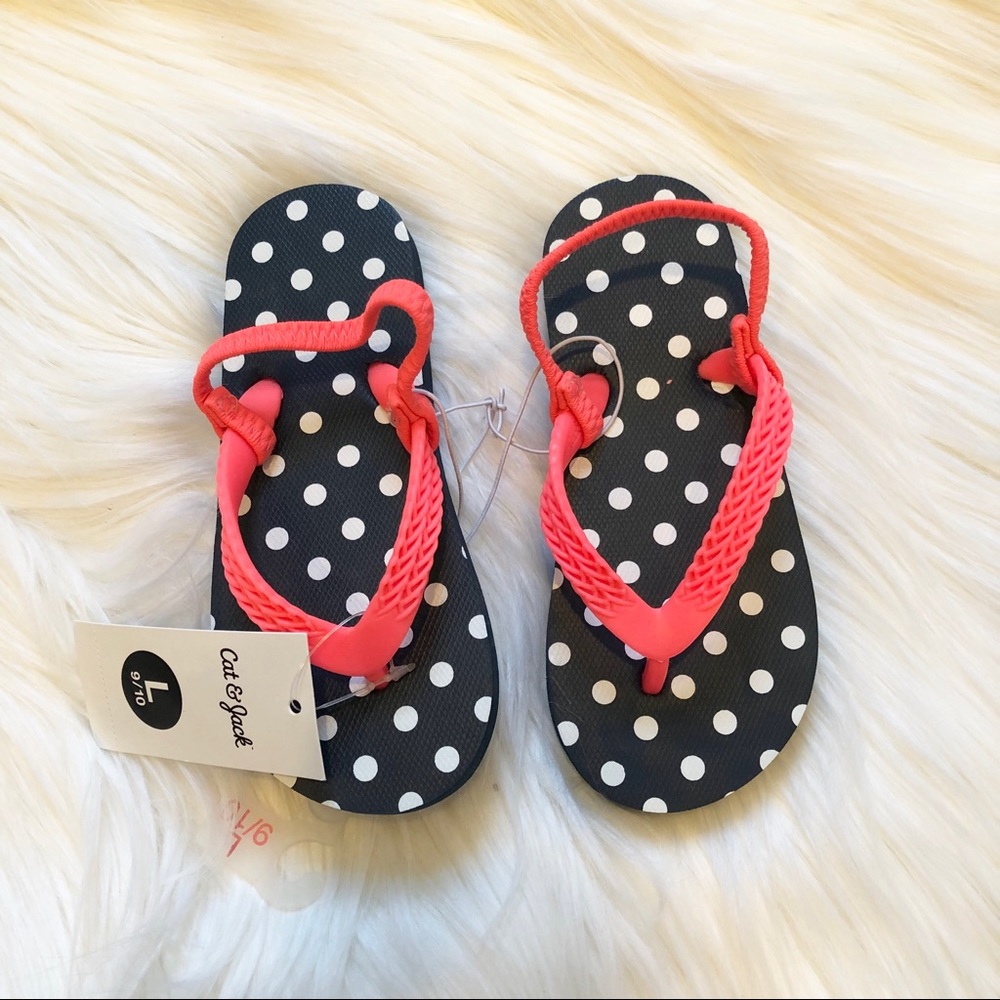 Polka Dot Flip Flops
